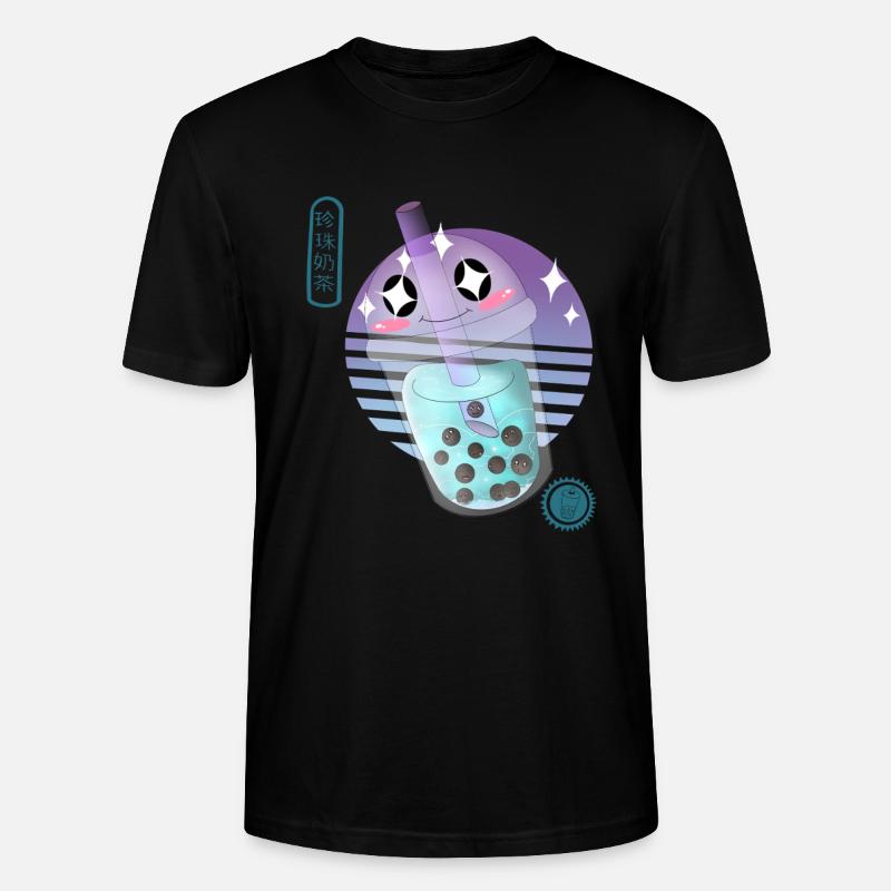 Kawaii Bubble Tee Illustration - Stanley/Stella Unisex Bio-T-Shirt CRAFTER - Schwarz