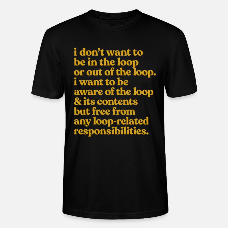 Conscient de la citation Loop - T-shirt bio CRAFTER Stanley Stella Unisexe - noir