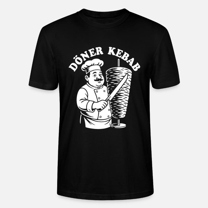 Döner Kebab - Restauration rapide - Spruch - T-shirt bio CRAFTER Stanley Stella Unisexe - noir