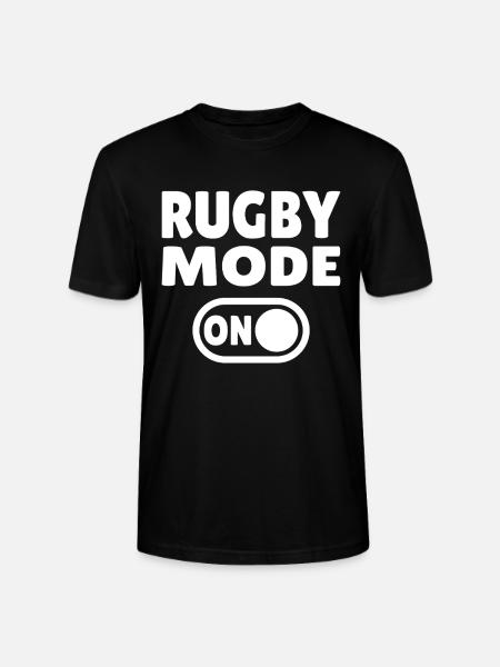 Rugby Mode ON - Pure Rugby Passion - Stanley/Stella CRAFTER Unisex Organic T-Shirt - black