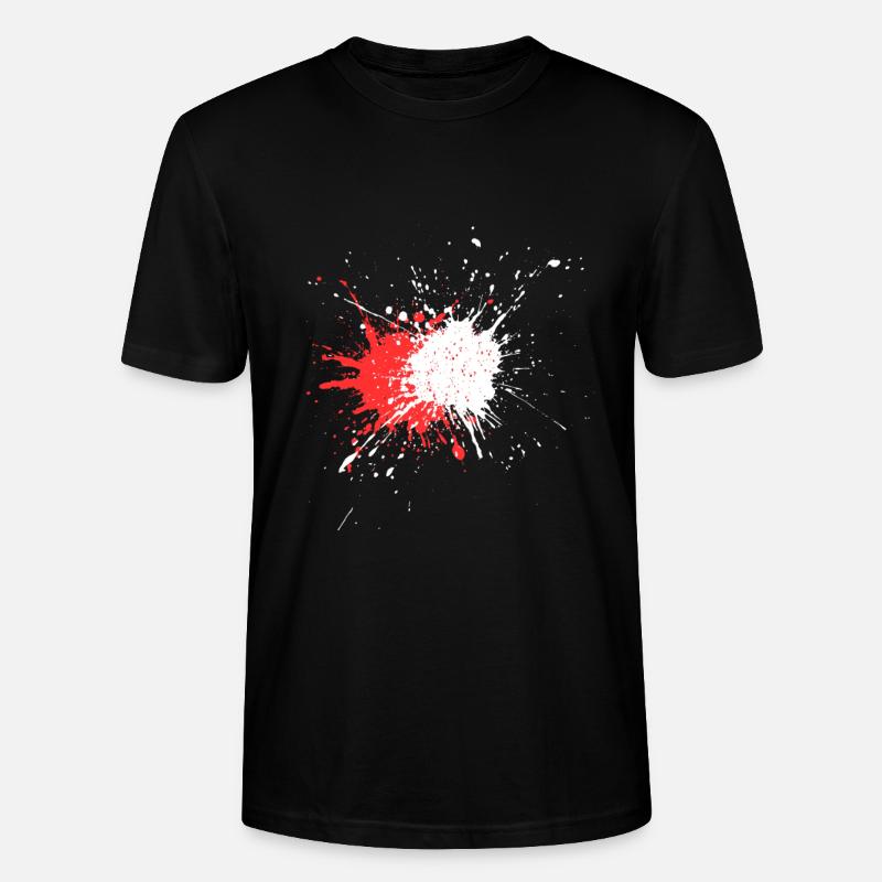 Abstrakte Farbspritztechnik auf Schwarz - Stanley/Stella Unisex Bio-T-Shirt CRAFTER - Schwarz