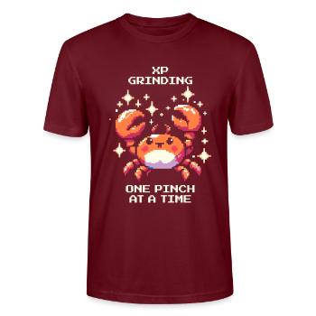 Grinding XP: Scissors by Scissors | Crab, Beach - Stanley/Stella CRAFTER Unisex Organic T-Shirt - burgundy - Front - Alina (178cm) & Michal (187cm)