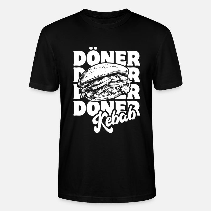 Döner Kebab - Restauration rapide - Spruch - T-shirt bio CRAFTER Stanley Stella Unisexe - noir