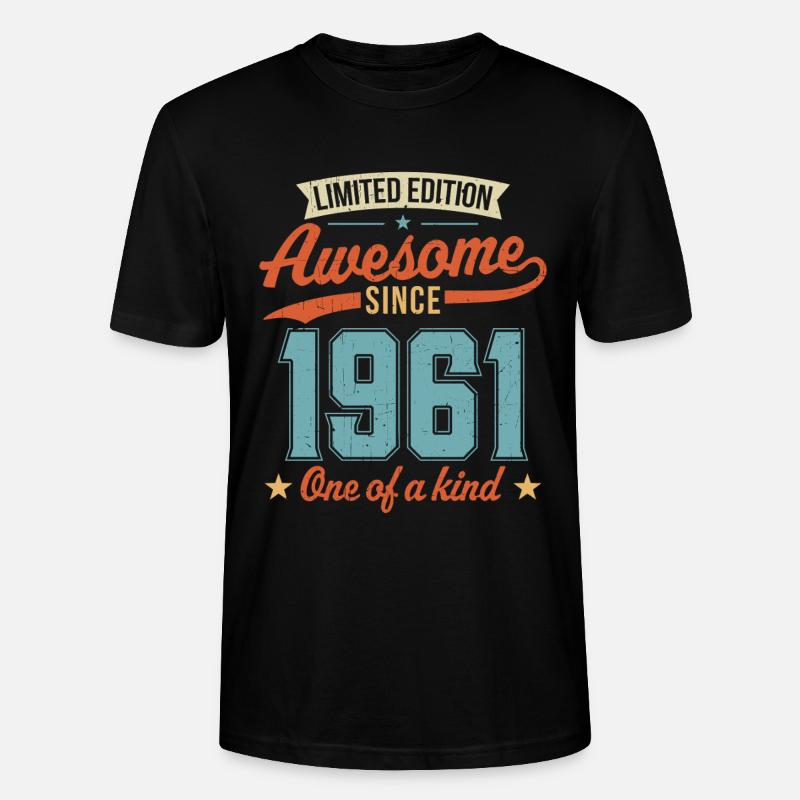 Großartig seit 1961 - Stanley/Stella Unisex Bio-T-Shirt CRAFTER - Schwarz