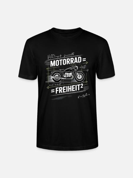 Motorrad Freiheit Chalk Style - Stanley/Stella Unisex Bio-T-Shirt CRAFTER - Schwarz