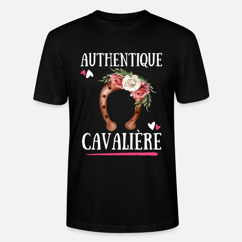 Authentique Cavaliere - T-shirt bio CRAFTER Stanley Stella Unisexe - noir