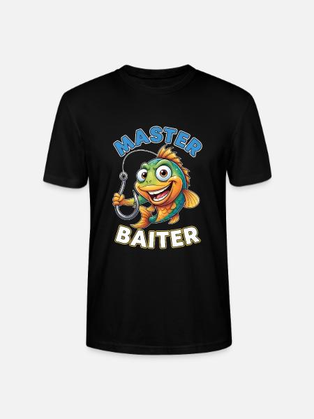 Master Baiter – Funny Angler Saying - Stanley/Stella CRAFTER Unisex Organic T-Shirt - black