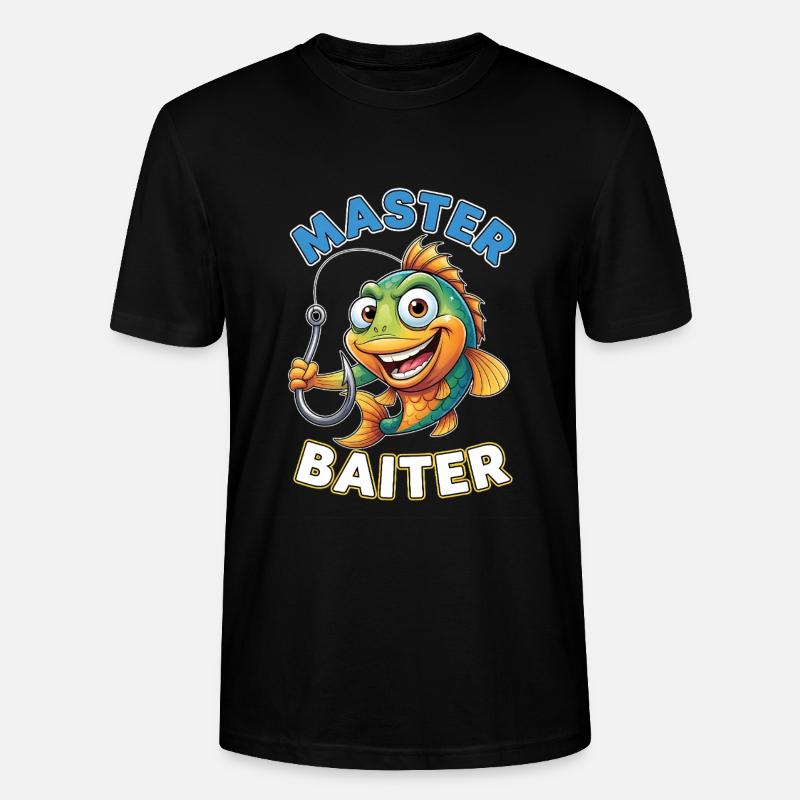 Master Baiter – Funny Angler Saying - Stanley/Stella CRAFTER Unisex Organic T-Shirt - black