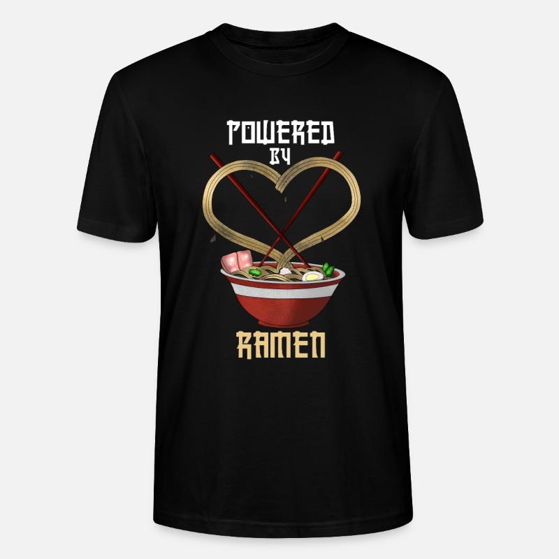 Powered by Ramen Funny Tee - Stanley/Stella Unisex Bio-T-Shirt CRAFTER - Schwarz