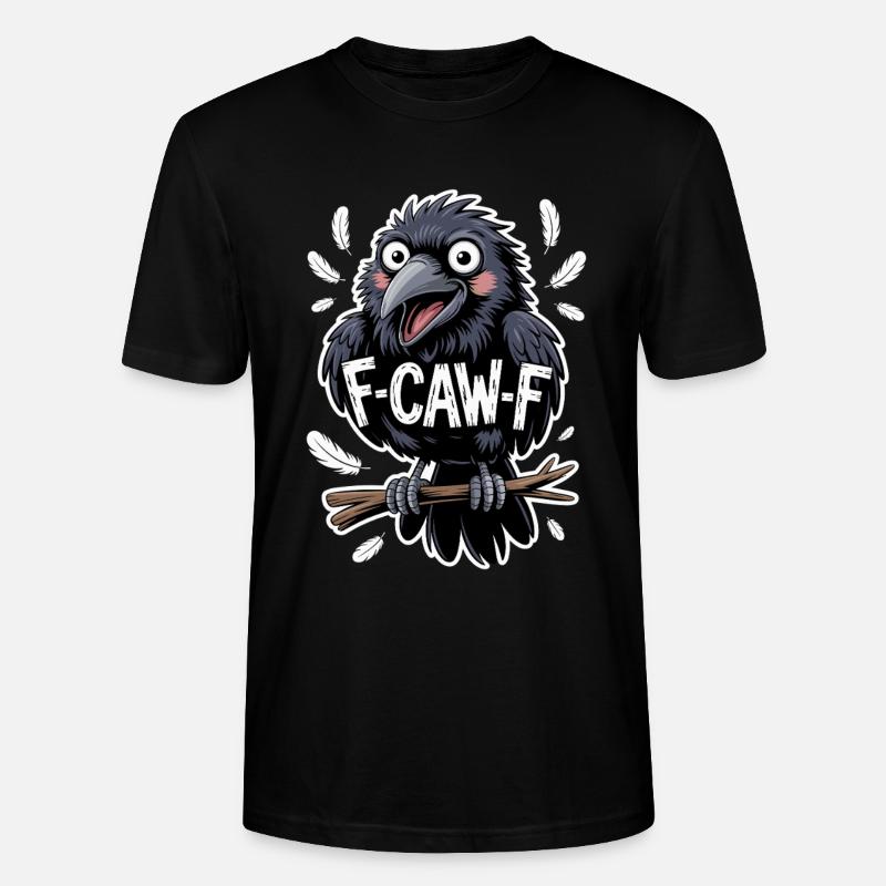 F-Caw-F Meme Krähe - Stanley/Stella Unisex Bio-T-Shirt CRAFTER - Schwarz