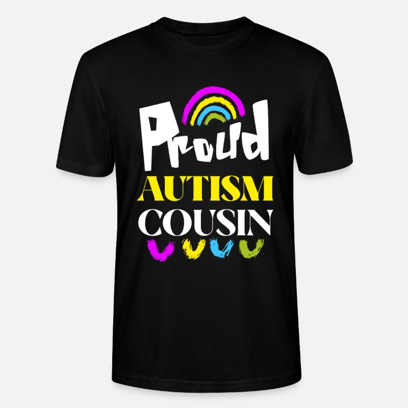 Stolzer Autismus-Cousin - Stanley/Stella Unisex Bio-T-Shirt CRAFTER - Schwarz