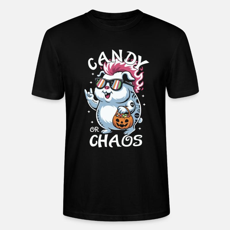 Chaotique Punk Cochon d’Inde Hamster d’Halloween - T-shirt bio CRAFTER Stanley Stella Unisexe - noir
