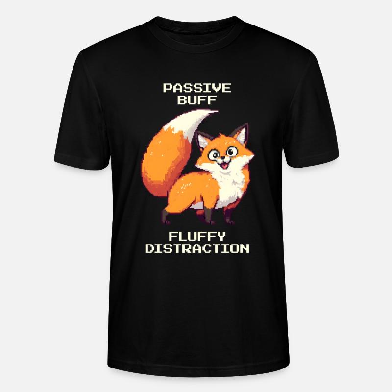 Flauschige Ablenkung | derpy Fuchs - Stanley/Stella Unisex Bio-T-Shirt CRAFTER - Schwarz