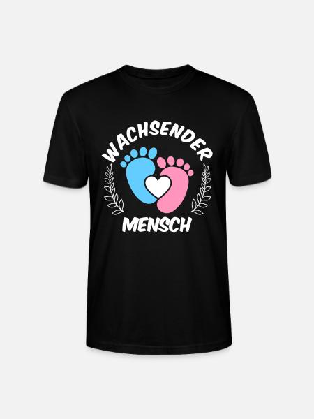 Werdende Mutter WACHSENDER MENSCH Lustig - Stanley/Stella Unisex Bio-T-Shirt CRAFTER - Schwarz