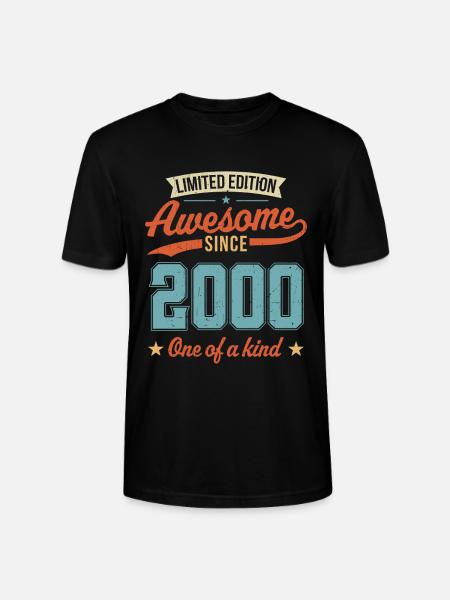 Awesome Since 2000 - Stanley/Stella CRAFTER Unisex Organic T-Shirt - black