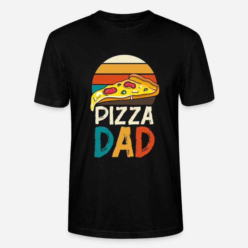 Pizza Dad Retro Logo - Stanley/Stella Unisex Bio-T-Shirt CRAFTER - Schwarz