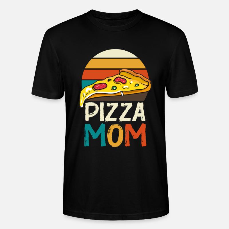 Pizza Mom Slice Retro - T-shirt bio CRAFTER Stanley Stella Unisexe - noir