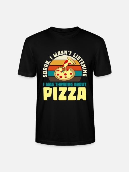 Pizza Dreamer Retro Motif - Stanley/Stella CRAFTER Unisex Organic T-Shirt - black