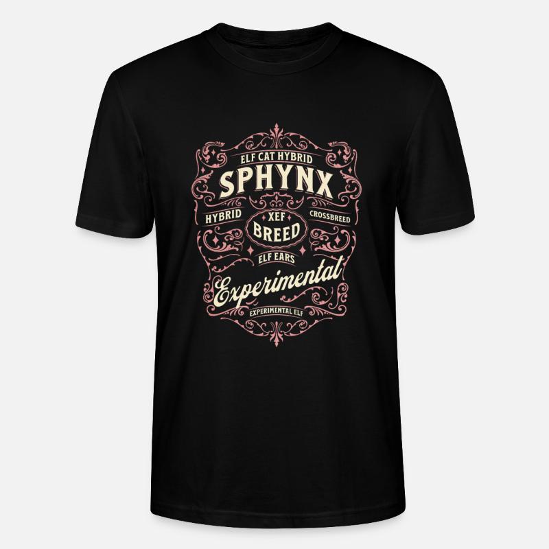 Elfen-Sphinx-Katze - Stanley/Stella Unisex Bio-T-Shirt CRAFTER - Schwarz