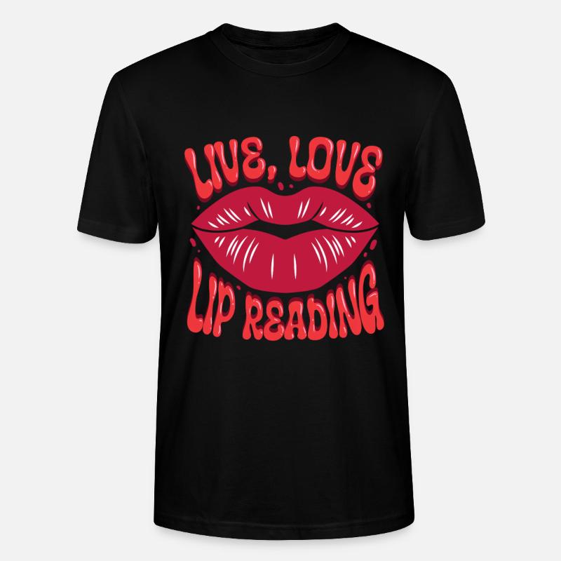 Sourd, sourd, déficience auditive, lecture labiale - T-shirt bio CRAFTER Stanley Stella Unisexe - noir