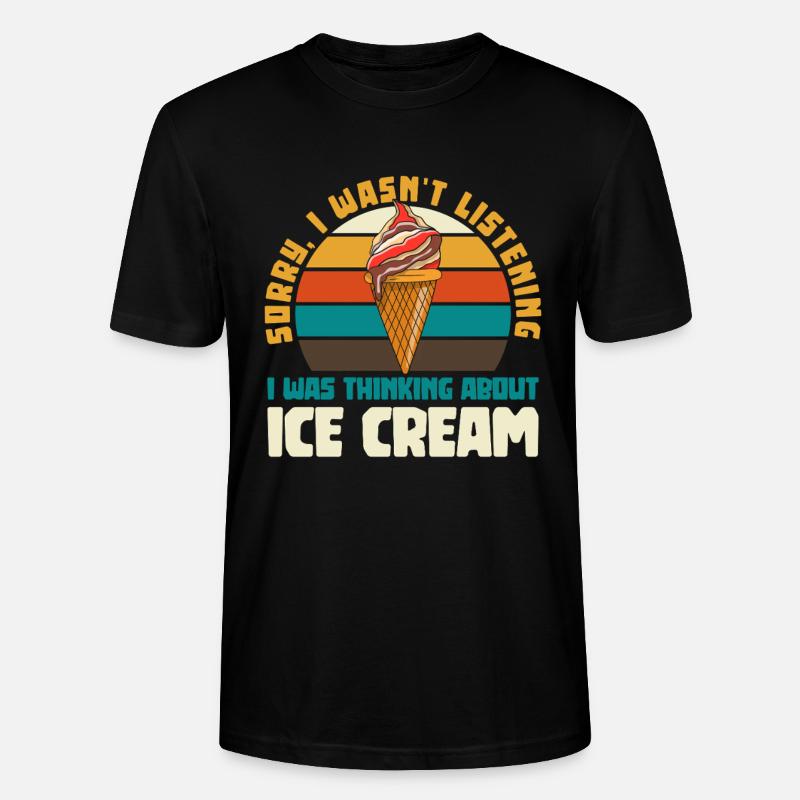 Retro Eiscreme Humor Kreis - Stanley/Stella Unisex Bio-T-Shirt CRAFTER - Schwarz