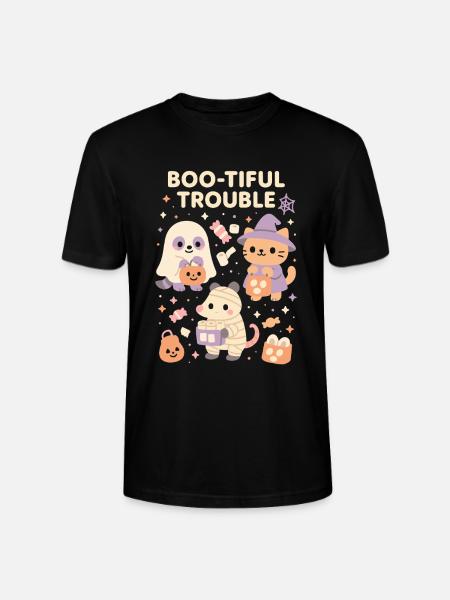 Boo-Tiful Trouble Halloween Costume Fun - Stanley/Stella CRAFTER Unisex Organic T-Shirt - black