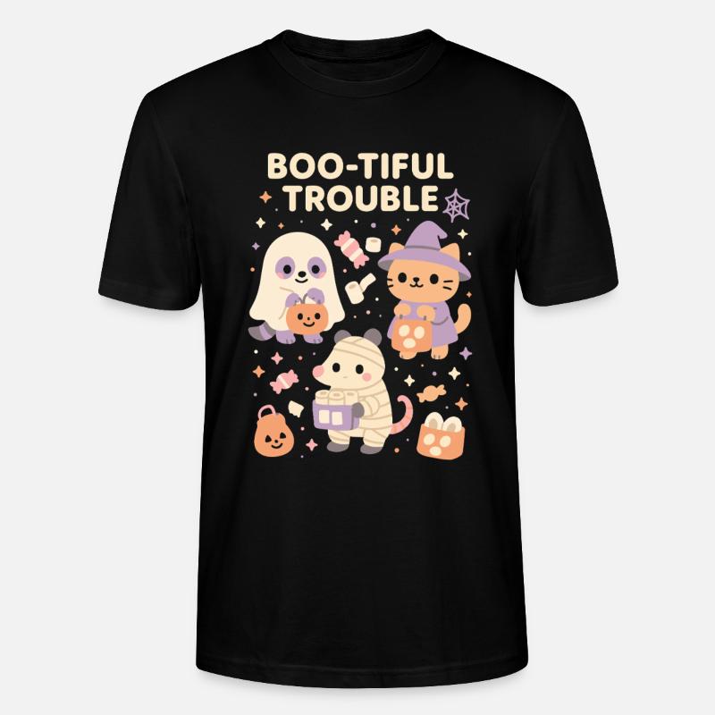 Boo-Tiful Trouble Halloween Costume Fun - T-shirt bio CRAFTER Stanley Stella Unisexe - noir
