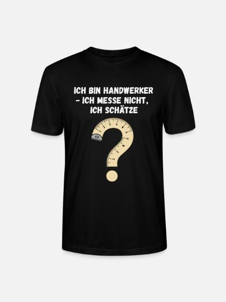 Handwerker Spruch Messband - Stanley/Stella Unisex Bio-T-Shirt CRAFTER - Schwarz