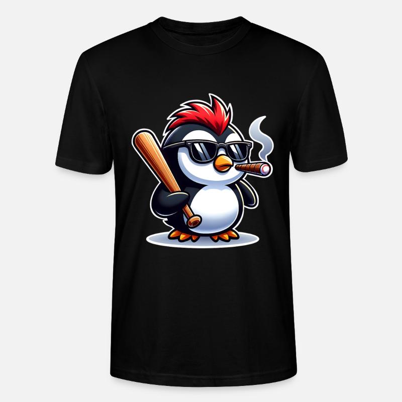Pinguin  - Stanley/Stella Unisex Bio-T-Shirt CRAFTER - Schwarz