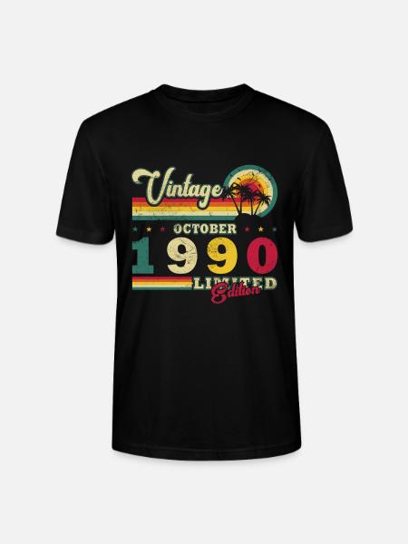 1990 October 1990 Jubilee October 1990 - Stanley/Stella CRAFTER Unisex Organic T-Shirt - black