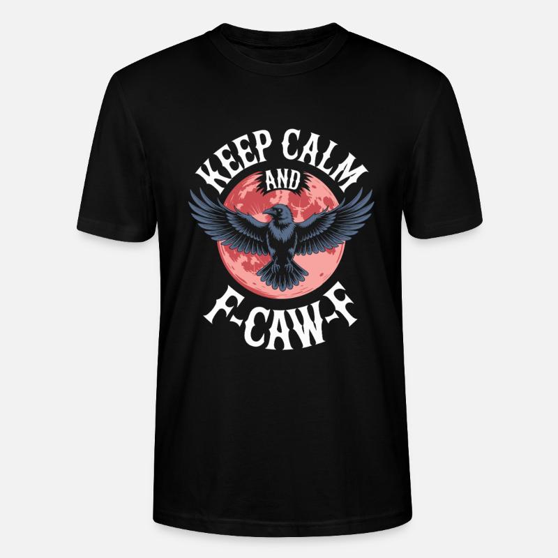Keep Calm and Eagle Flight - Stanley/Stella CRAFTER Unisex Organic T-Shirt - black