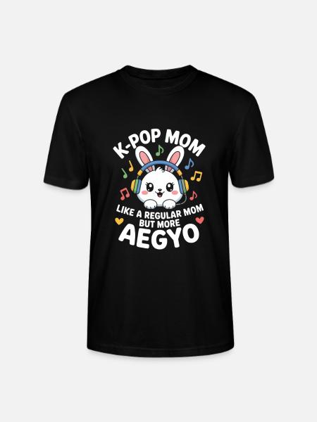 K-Pop Maman Drôle Corée Musique Aegyo - T-shirt bio CRAFTER Stanley Stella Unisexe - noir
