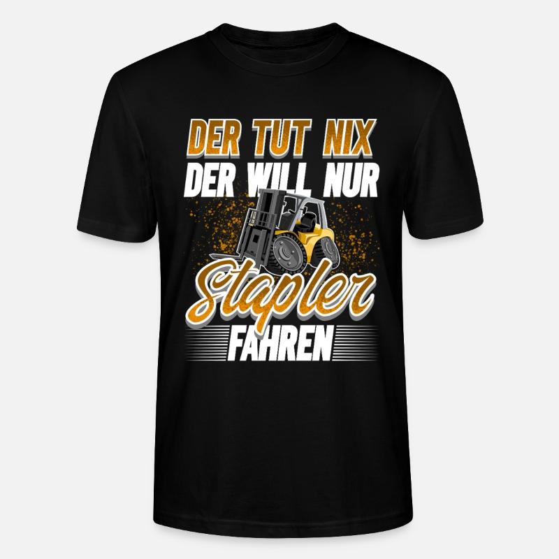 Staplerfahrer Lagerist - Stanley/Stella Unisex Bio-T-Shirt CRAFTER - Schwarz