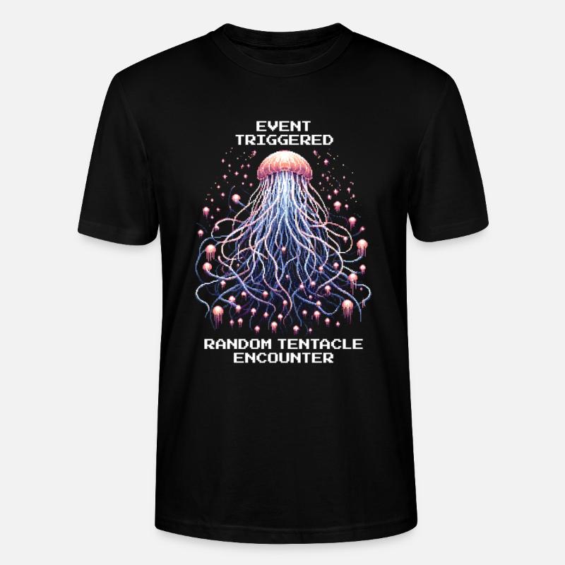 Event Triggered: Random Tentacles | Jellyfish - Stanley/Stella CRAFTER Unisex Organic T-Shirt - black