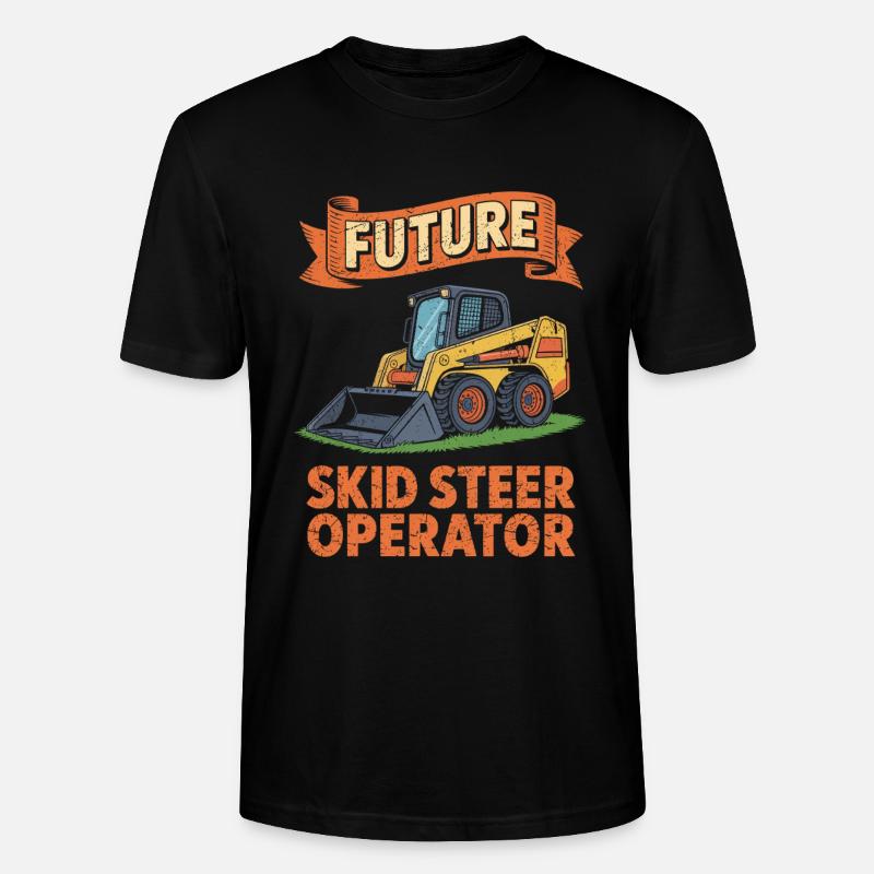 Kompaktlader Skid Steer Operator - Stanley/Stella Unisex Bio-T-Shirt CRAFTER - Schwarz