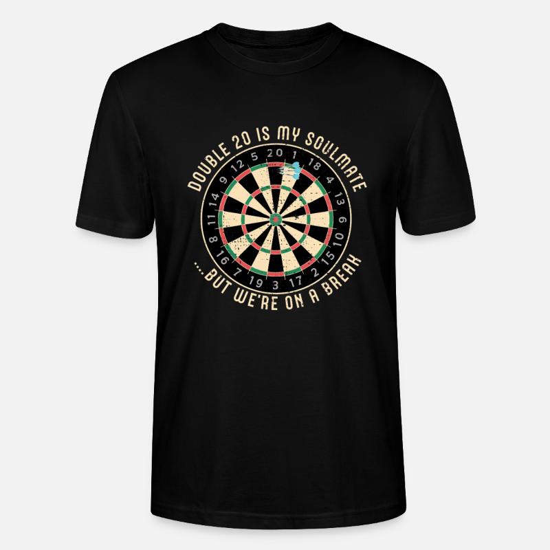 Double 20 Breakup Dartscheibe - Stanley/Stella Unisex Bio-T-Shirt CRAFTER - Schwarz