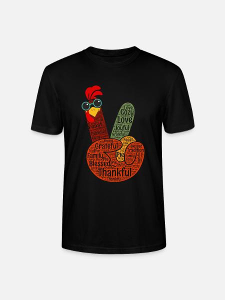 Grateful Peace Sign Hand - Stanley/Stella CRAFTER Unisex Organic T-Shirt - black