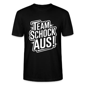 Schocken Team Schock Aus! Würfeln Knobeln Jule - Stanley/Stella Unisex Bio-T-Shirt CRAFTER - Schwarz - Vorne - Alina (178cm) & Michal (187cm)