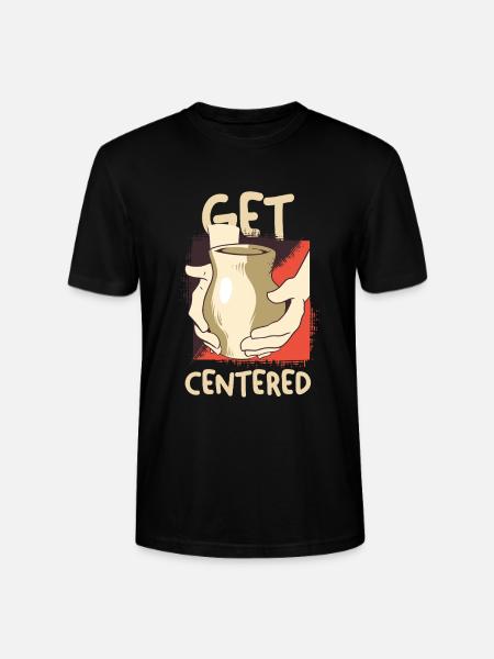 Get Centered Coffee Moment - Stanley/Stella CRAFTER Unisex Organic T-Shirt - black