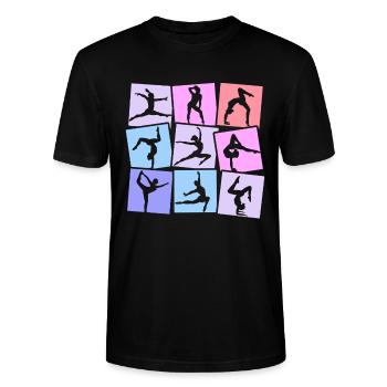 Turnen Turnerin Gymnastik Kinder Mädchen Damen - Stanley/Stella Unisex Bio-T-Shirt CRAFTER - Schwarz - Vorne - Alina (178cm) & Michal (187cm)