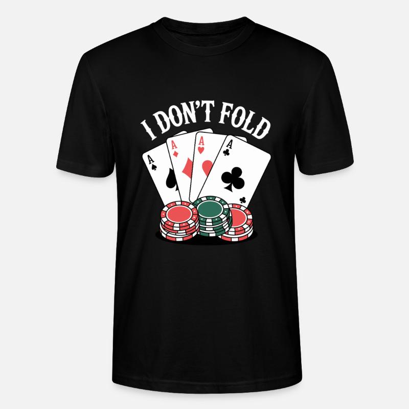 Fold Poker Karten - Stanley/Stella Unisex Bio-T-Shirt CRAFTER - Schwarz