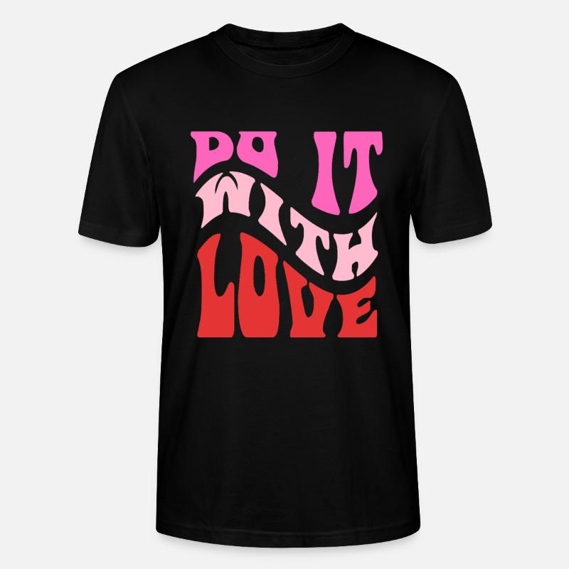 Lettrage rétro It It Love - T-shirt bio CRAFTER Stanley Stella Unisexe - noir