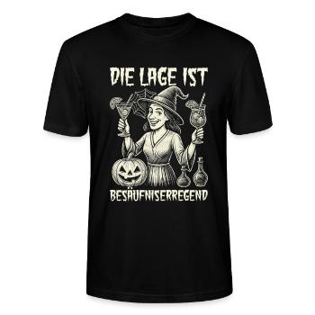 La situation est l’ivresse - T-shirt bio CRAFTER Stanley Stella Unisexe - noir - Devant - Alina (178cm) & Michal (187cm)