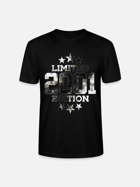 LIMITED EDITION 2001 25TH BIRTHDAY - Stanley/Stella CRAFTER Unisex Organic T-Shirt - black