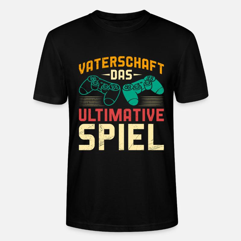 VATERSCHAFT DAS ULTIMATIVE SPIEL Lustiges - Stanley/Stella Unisex Bio-T-Shirt CRAFTER - Schwarz