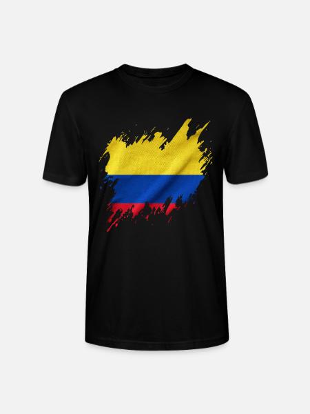 Drapeau de la Colombie, style déchiré - T-shirt bio CRAFTER Stanley Stella Unisexe - noir
