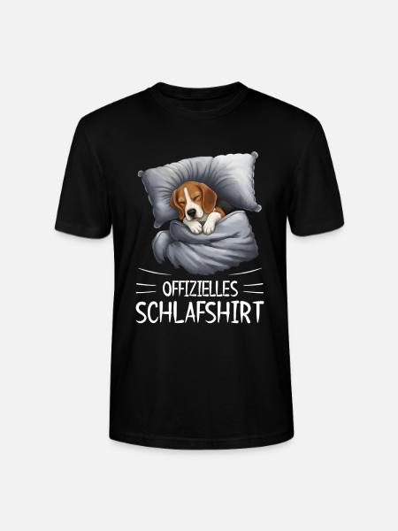 Beagle Schlafshirt Kuscheldecke - Stanley/Stella Unisex Bio-T-Shirt CRAFTER - Schwarz