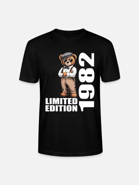1982 Édition limitée Ours Anniversaire 1982 - T-shirt bio CRAFTER Stanley Stella Unisexe - noir