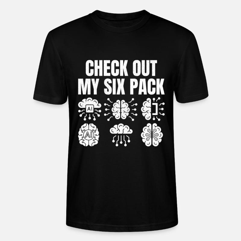 Check out my six pack - Stanley/Stella Unisex Bio-T-Shirt CRAFTER - Schwarz