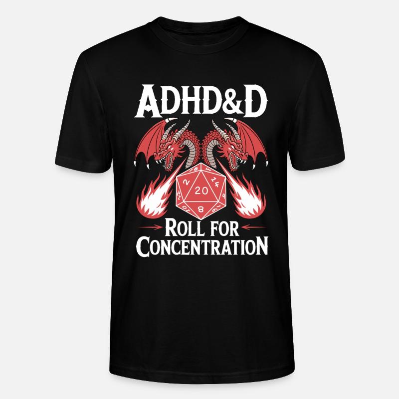 Roll for concentration ADHD - Stanley/Stella CRAFTER Unisex Organic T-Shirt - black